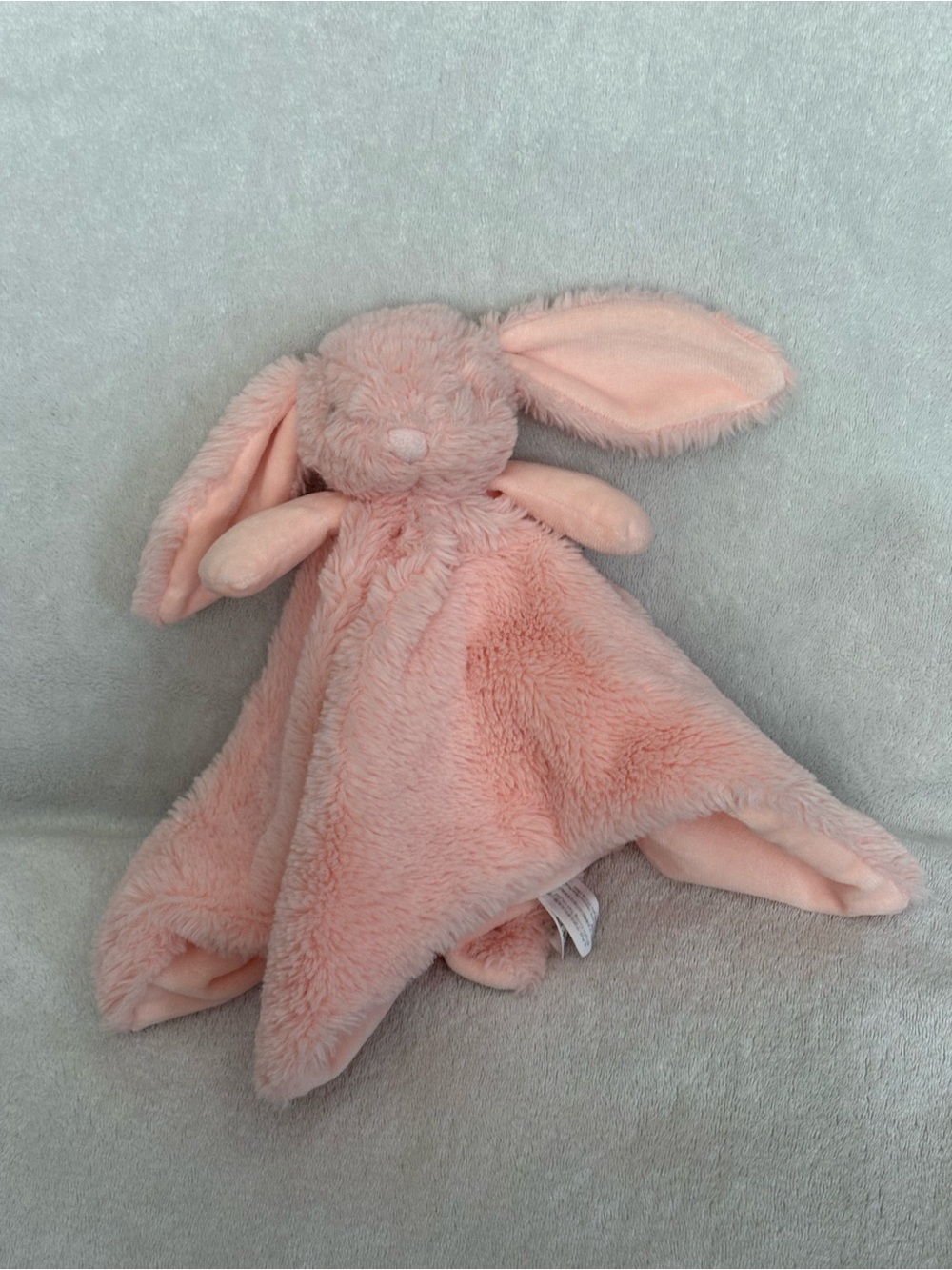 Apricot Lamb Peach Pink Bunny Plush Lovey Baby Security Blanket 13”X13”